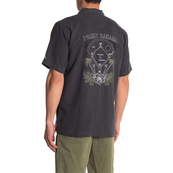 Tommy Bahama Shirt MLB Red Sox Embroidered Silk - Picture 4 of 6